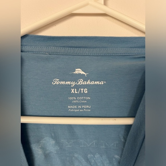 Tommy Bahama Paddletale Pocket T-Shirt XL Blue - Picture 3 of 6